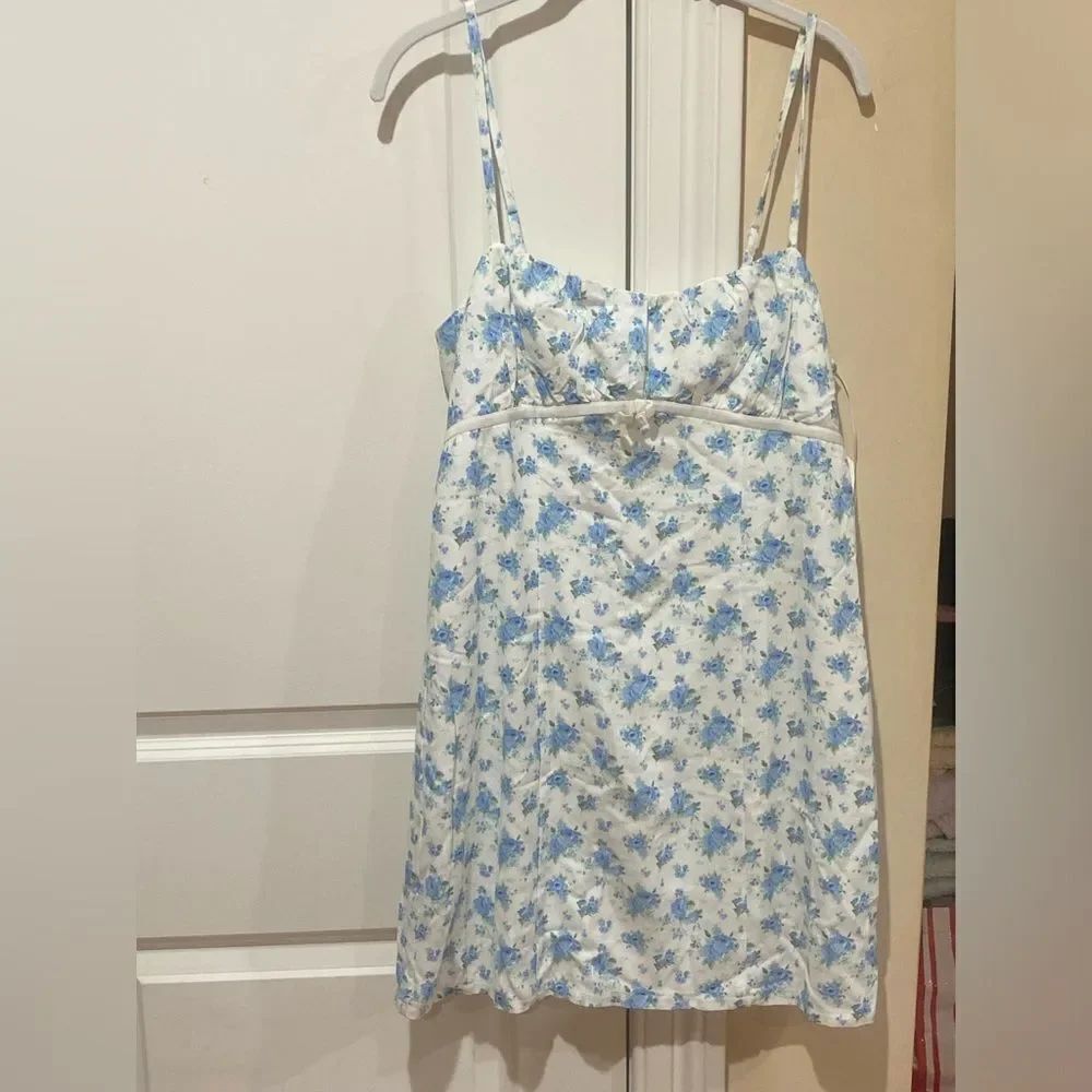 Altar'd State Blue and White Floral Dress